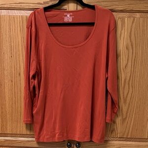 Jones New York Women's Rust Long Sleeve Top, NWT, Size 2X